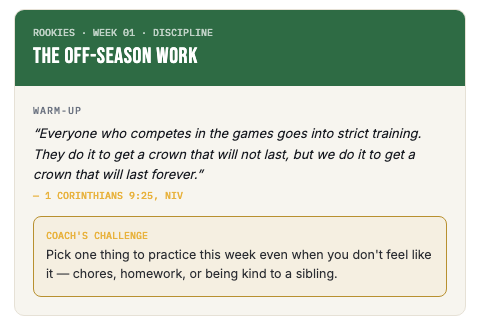 Run the Race weekly devotional view